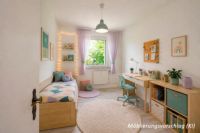 Kinderzimmer_KI-möbliertmoeblierung: 3-Raum-Wohnung Am Hohen Ufer 30