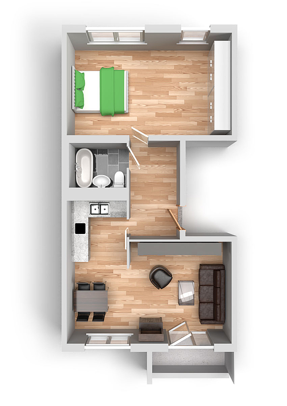 2-Raum-Wohnung Alte Heerstraße 206 - Photo 3