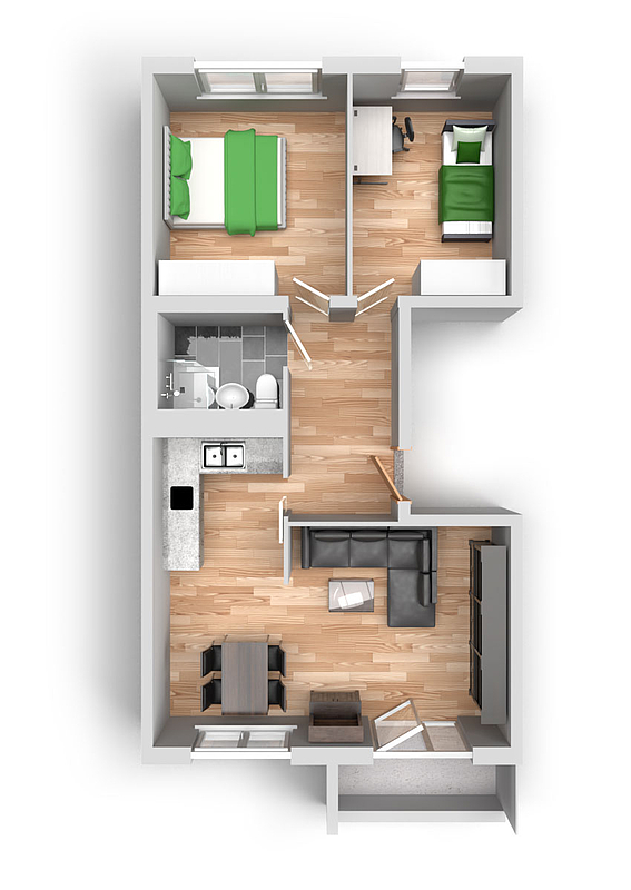 3-Raum-Wohnung Am Hohen Ufer 36 - Photo 5