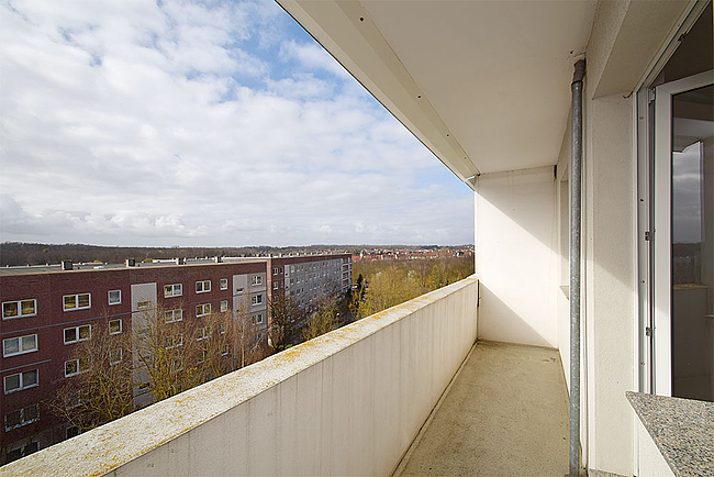 Balkonaussicht: 3-Raum-Wohnung Heidekrautweg 7