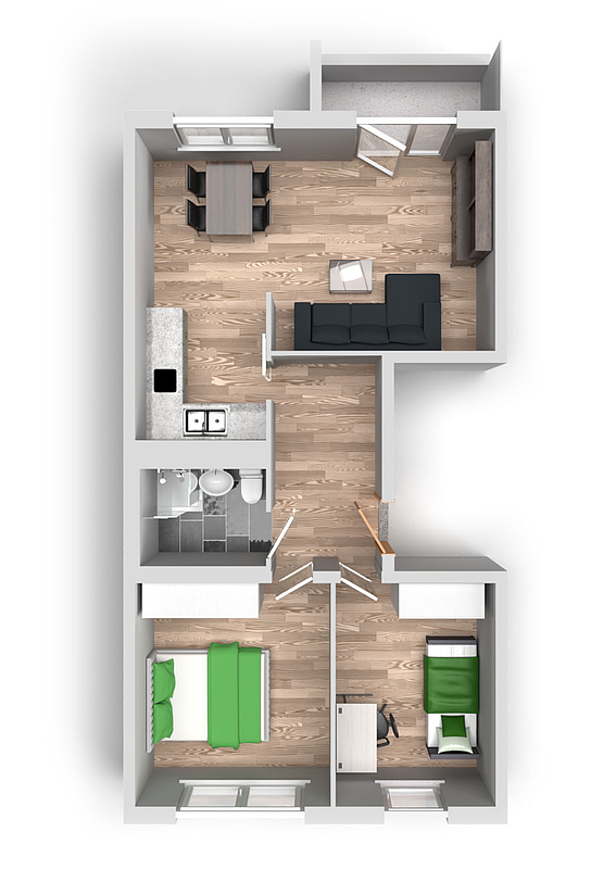 3-Raum-Wohnung Riedweg 23 - Photo 3