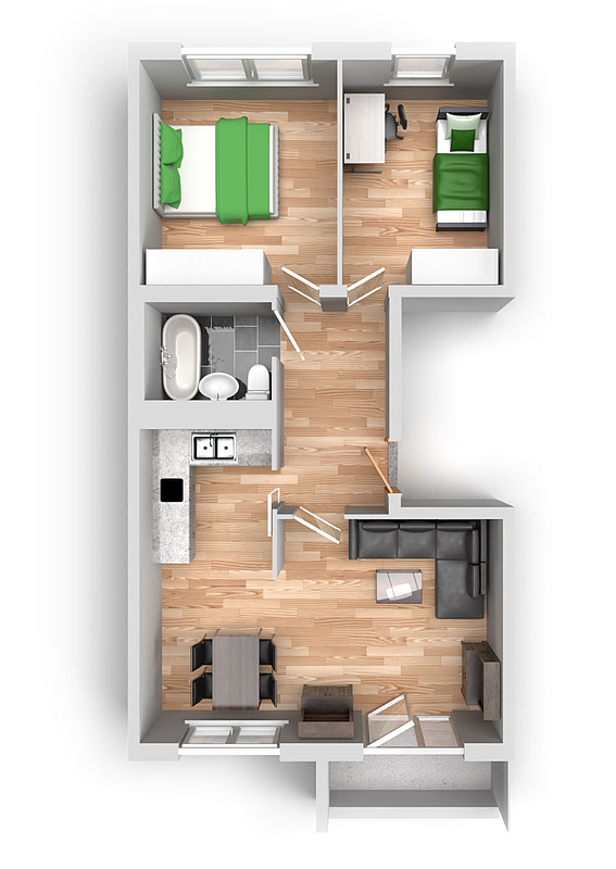 3-Raum-Wohnung Erich-Kästner-Straße 11 - Foto 5