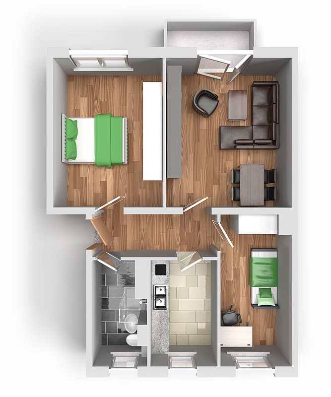 3-Raum-Wohnung Paul-Suhr-Straße 82b - Photo 4