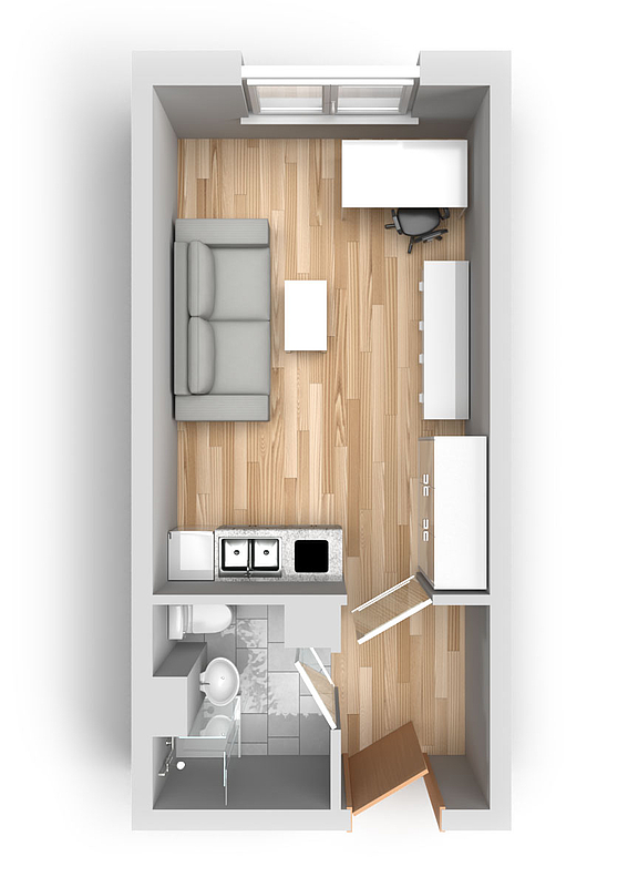 1-Raum-Wohnung Straße der Befreiung 16 - Photo 5