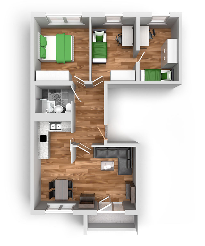 4-Raum-Wohnung Alte Heerstraße 206 - Photo 3