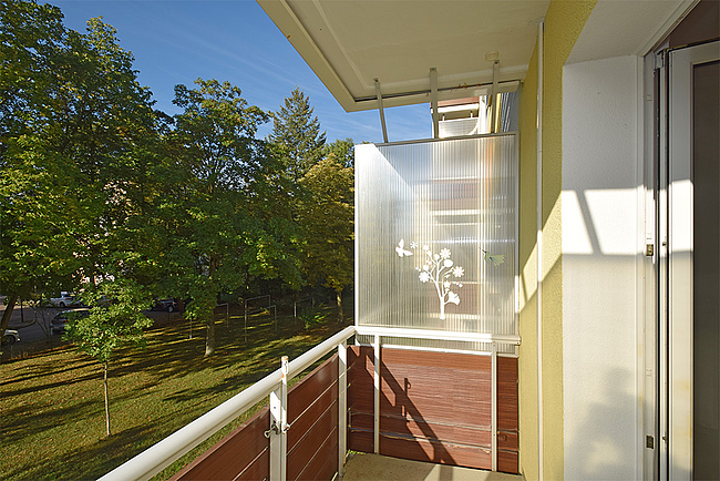 Balkon: 3-Raum-Wohnung Moskauer Straße 30