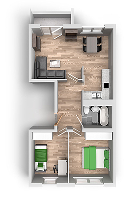 Grundriss: 3-Raum-Wohnung Am Hohen Ufer 30