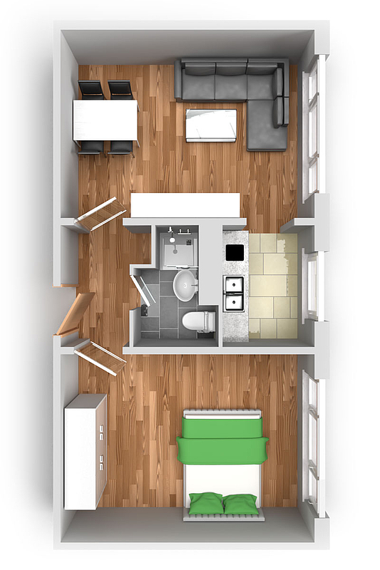 2-Raum-Wohnung Brüsseler Straße 12 - Photo 5