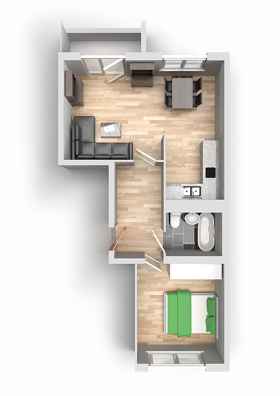 2-Raum-Wohnung Schilfstraße 15 - Photo 4