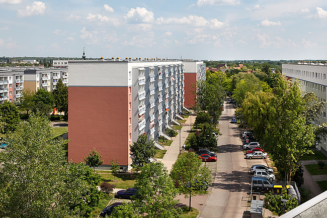 Der Wohnblock Elsteraue: 2-Raum-Wohnung Am Hohen Ufer 7