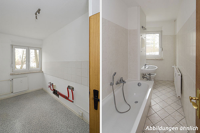 Küche-Bad_Variante: 3-Raum-Wohnung Südstadtring 25