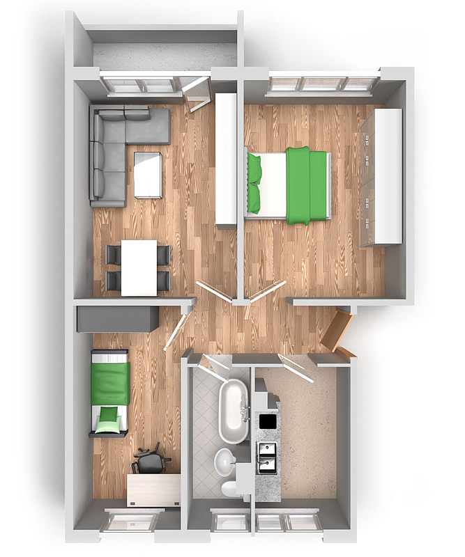 3-Raum-Wohnung Amsterdamer Straße 25 - Photo 3