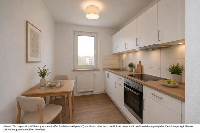 Küche - Möblierungsvorschlag: 3-Raum-Wohnung Paul-Suhr-Straße 49a