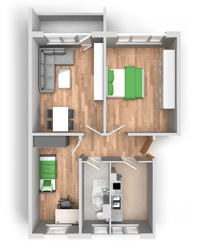 3-Raum-Wohnung Züricher Straße 22 - Photo 4