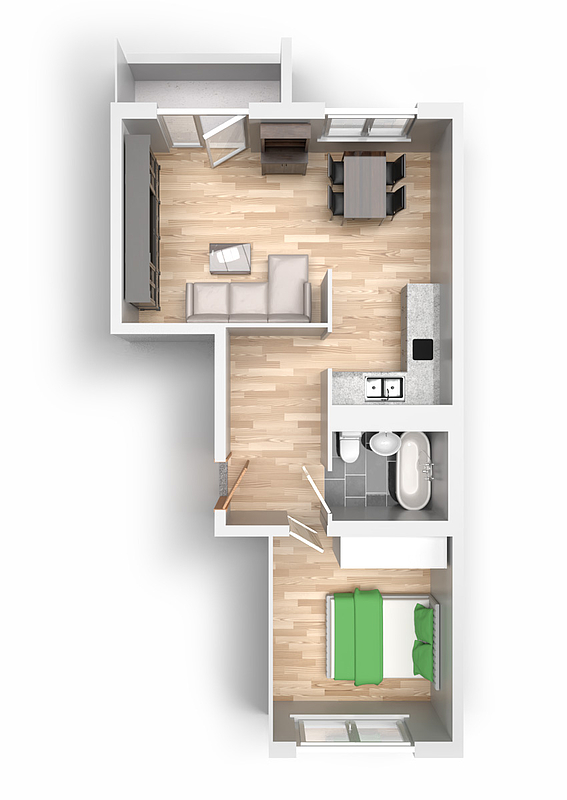 2-Raum-Wohnung Schilfstraße 15 - Foto 3
